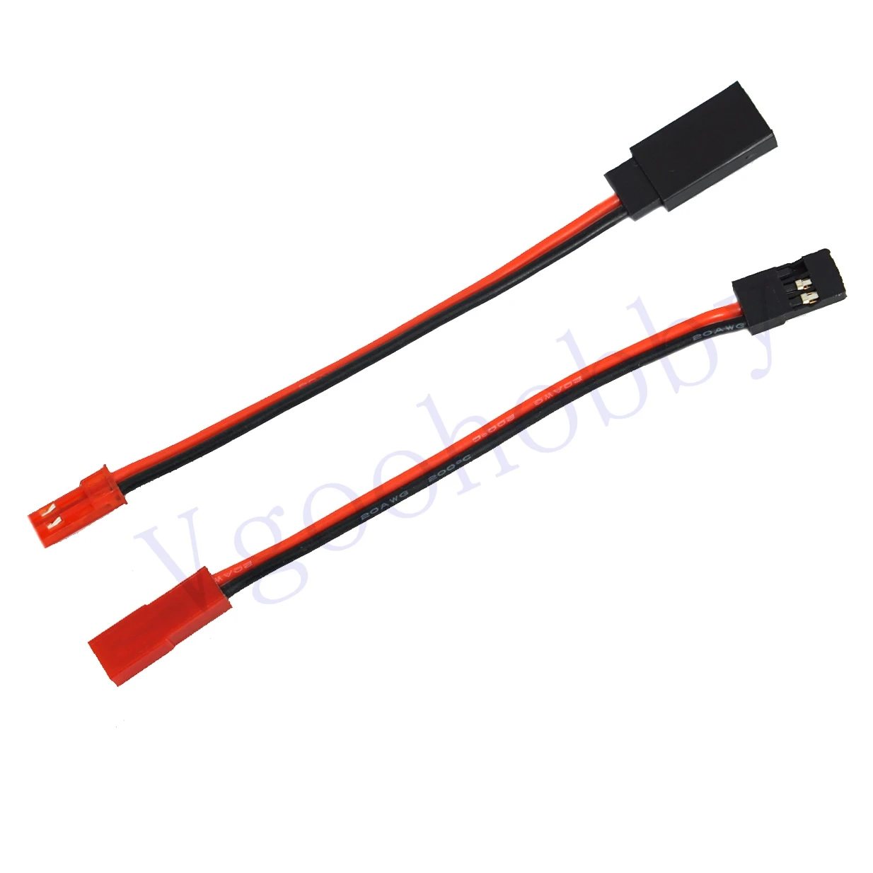 Male JR to Female JST Y Splitter Harness Parallel Wire & 1 Pair JST to JR Male Female Cable Servo Adapter for RC Helicopter