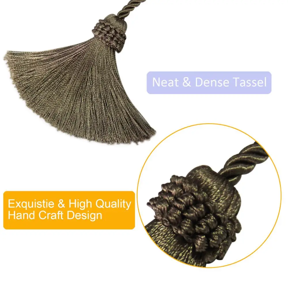1Pc Tassels Curtain Tieback Fringe Handmade Hanging Ball Curtain Tie Backs Buckle Rope Tape Curtains Holder Room Accessories