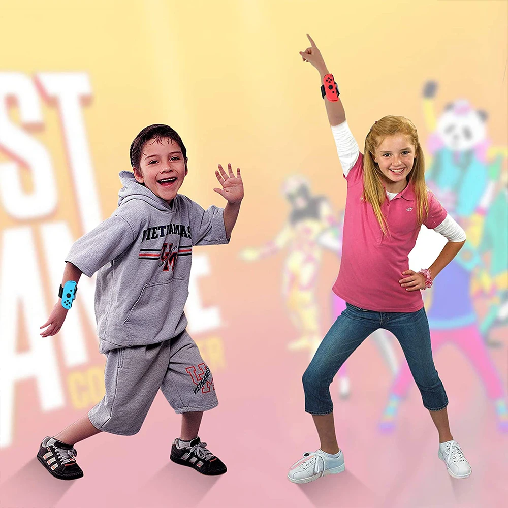 1 쌍 그냥 댄스 밴드 조정 가능한 조이 콘 컨트롤러 탄성 댄스 손목 밴드 닌텐도 닌텐도 스위치 용 스트랩 손목 밴드