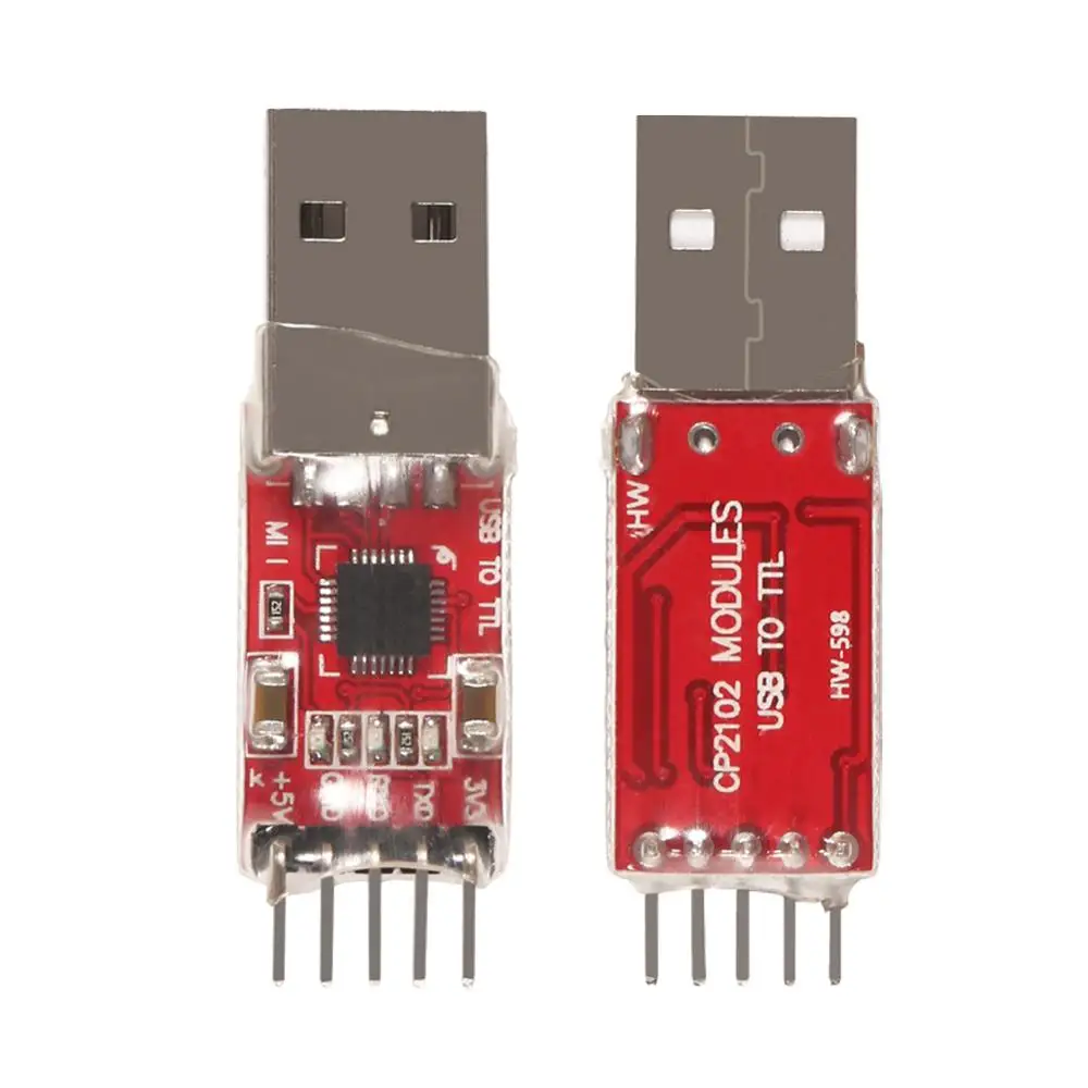CP2102 moduł USB na TTL 5PIN konwerter szeregowy moduł adaptera Downloader z przewody połączeniowe dla UART STC 3.3V i 5V