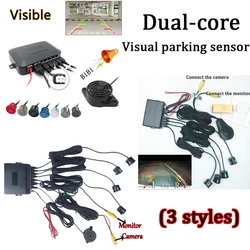 POISECAR Car Visible Parking Sensor 4 Video System For monitor camera blind Safe Parktronic System Car-detector 3 Styles