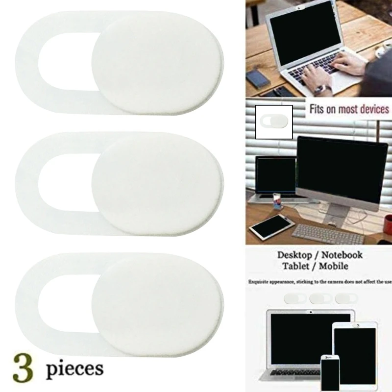 20CB 3 Gói WebCam Bao Chụp Trượt Nhựa Siêu Mỏng Ống Kính Dành Cho Máy Tính Bảng Máy Tính Laptop Di Động Điện Thoại Riêng Tư Miếng Dán