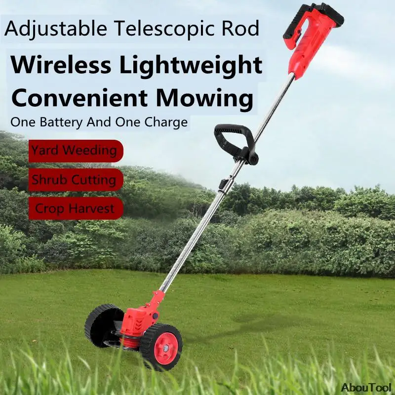 

24V 800W Lawn Mower Household Wireless Adjustable Telescopic Rod Lawn Mower Rechargeable Lawn Mower One Battery And One Charge