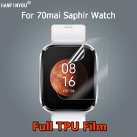 10Pcs For 70mai Saphir Watch Sport SmartWatch Ultra Clear Soft TPU Repairable Hydrogel Film Screen Protector -Not Tempered Glass