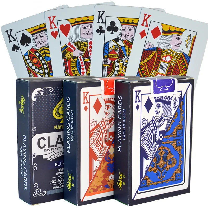 100% PVC Playing Cards Plastic Poker Card Game Waterproof Poker Texas Hold\'em Blackjack Game Dropshipping Gold Card Board Game