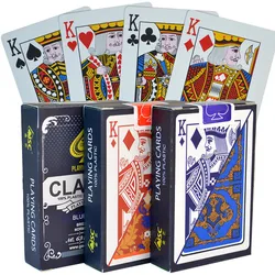 Cartes de jeu en plastique résistantes à l'eau, pour poker, Texas Hold'em, blackjack, doré, 100% PVC, livraison directe