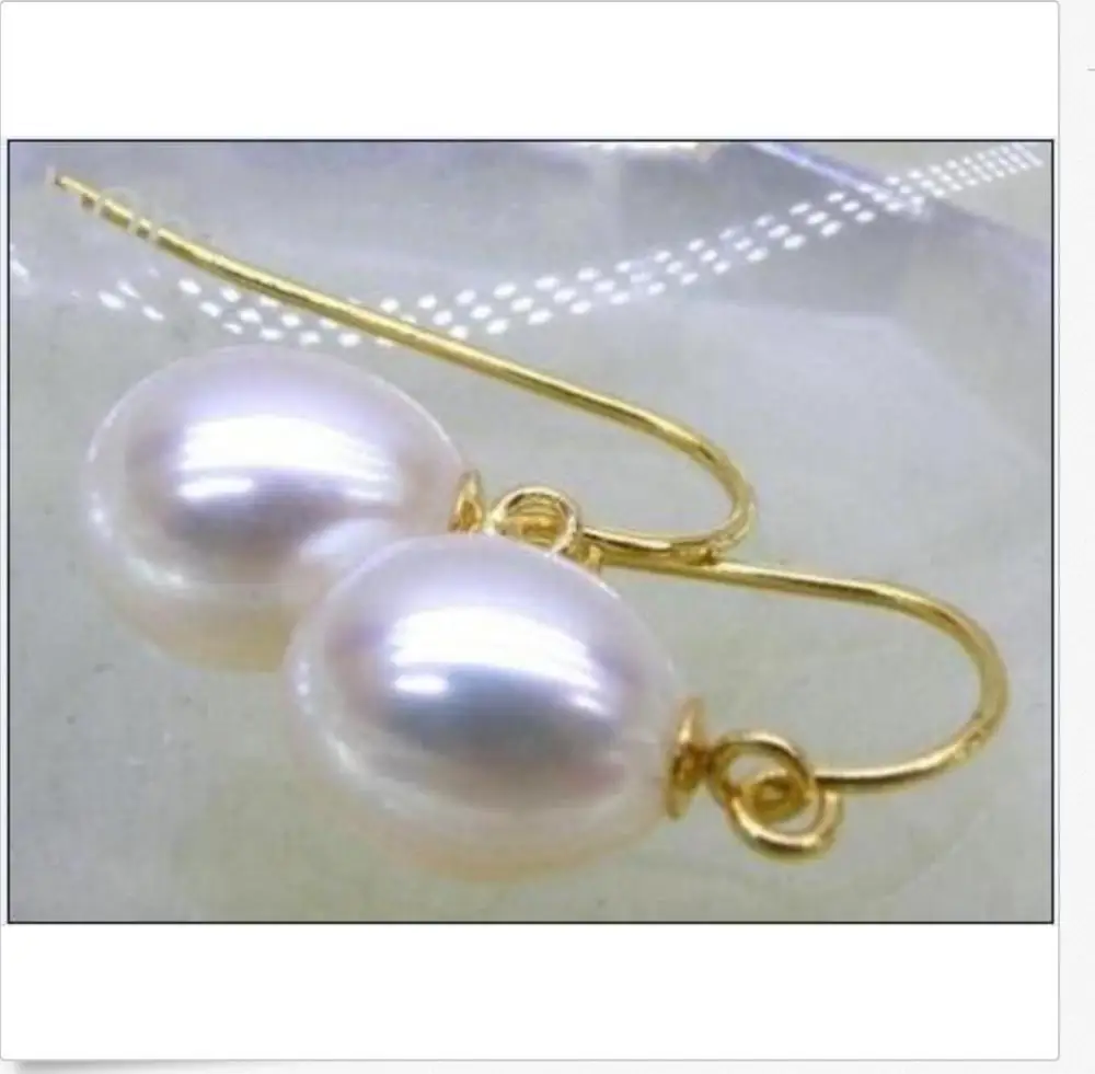 

CHARMING 11-12MM SOUTH SEA WHITE PEARL EARRING 14K