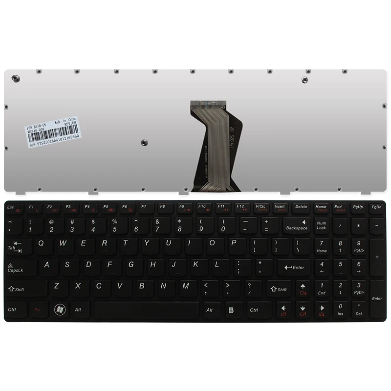 US laptop keyboard for LENOVO Ideapad V570 V570C V575 Z570 Z575 B570 B570A B570E V580 V580C B570G B575 B575A B575E B590 B590A