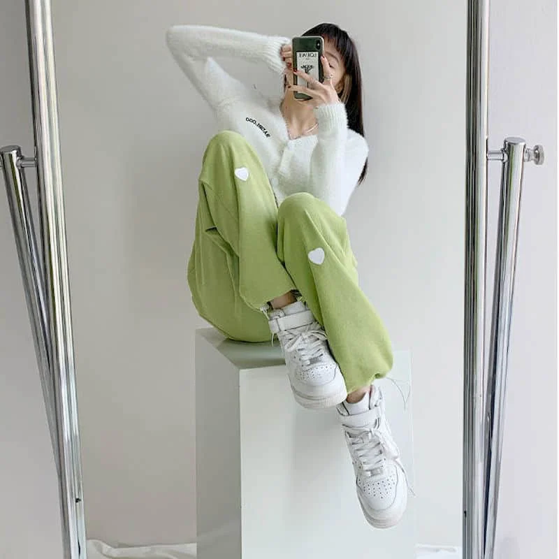 2024 Spring Summer New Pants Female Students Korean Harajuku Loose Casual Plus Fashion Streetwear Women Goth Sweatpants Trousers