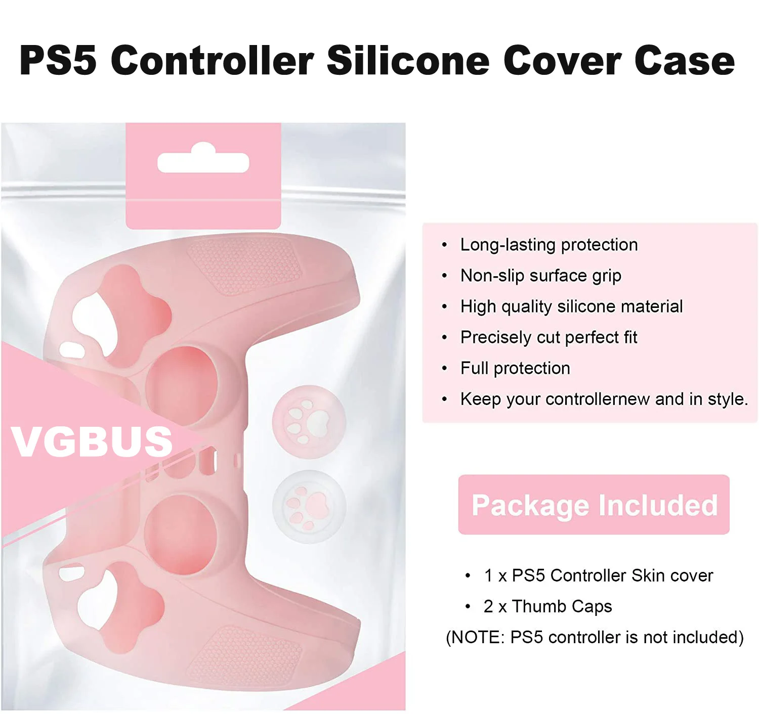 Anti-Slip Silikon Schutz Gummi Fall Nette Kawaii Zubehör Joystick Haut Grip Abdeckung mit 2 Daumen Kappe Für PS5 controller