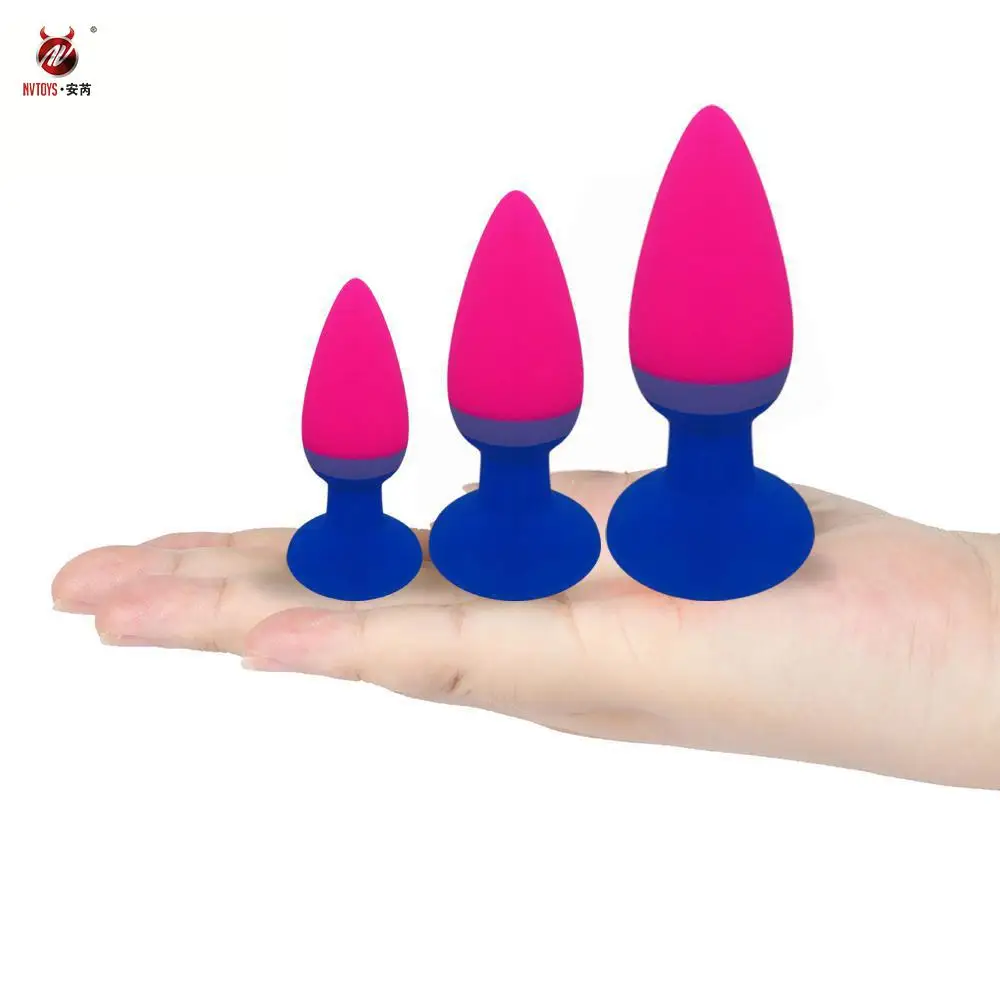 NV TOYS Silicone Butt Plug Anal Plugs Unisex Sex Stopper 3 Different Size Adult Toys for Men/Women Anal Trainer For Couples SM