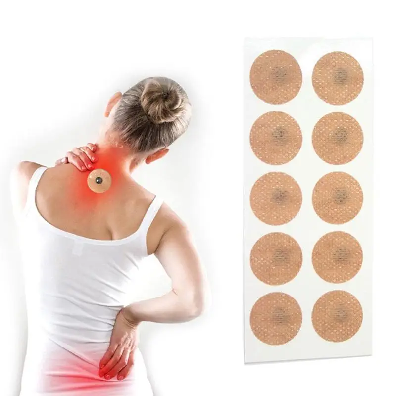 10pcs Magnetic Moxibustion Sticker Magnetic Acupuncture Therpy Plaster Back Shoulder Foot Pain Relief Magnet Treatment Sticker