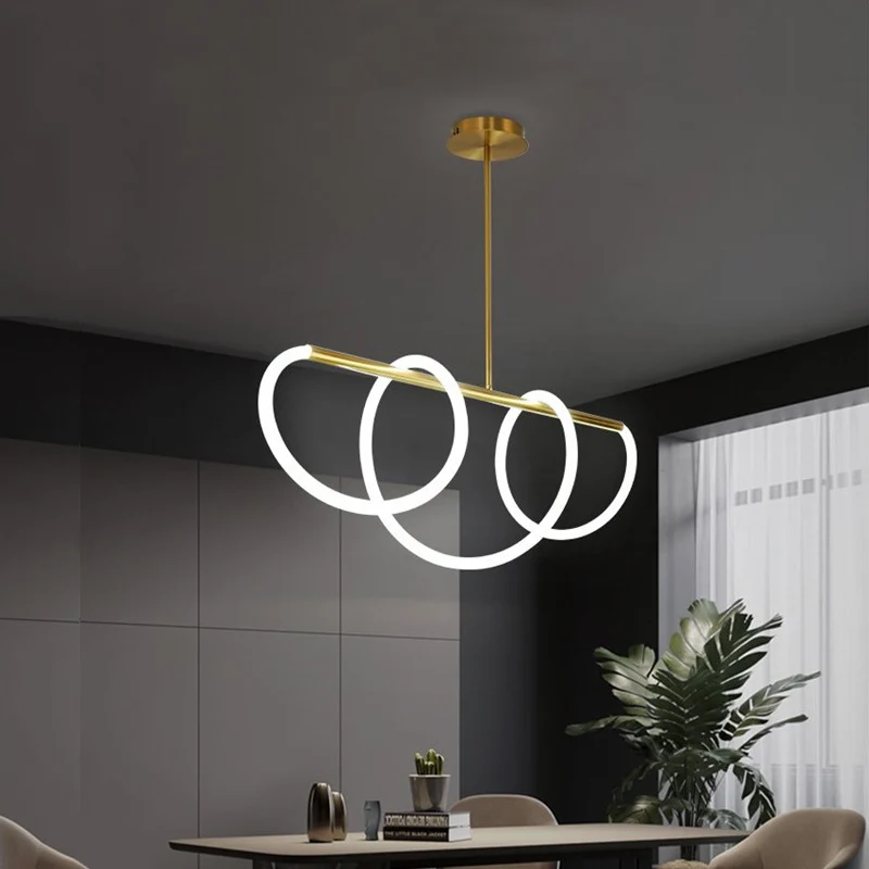 

Minimalist Hanging Living Room Chandelier Postmodern Luxury Strips Pendant Light Decorative Led Ceiling Lamp Creative Line Decor