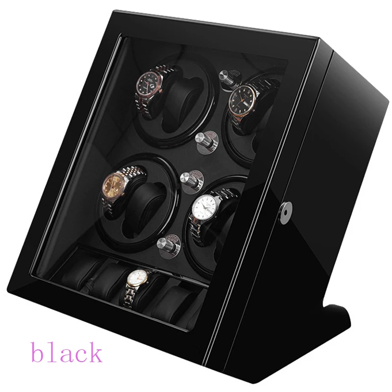 2021 New  Wooden 8 Rotors Silent watch winder box, Leather & Wooden Watch Winder Box for  8 + 5 Storage Display Case Box