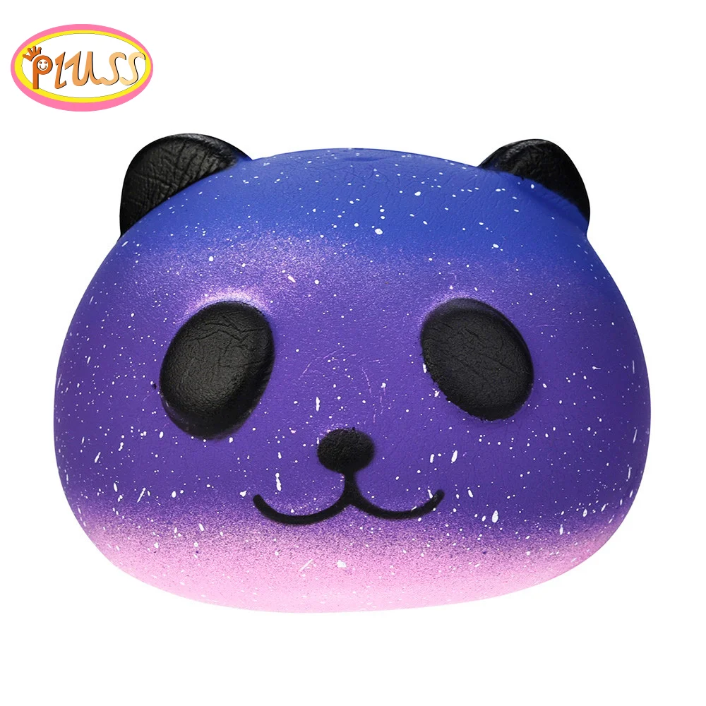 Galaxy Panda Head Slow Rising Simulation Unicorn Cat Squishy Toy Anti Stress Reliever Soft Squeeze Toy Funny Christmas Gift