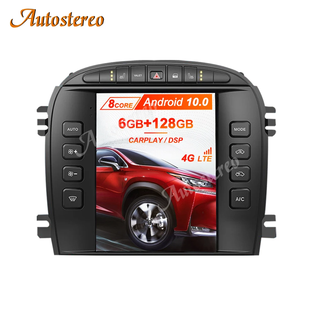 6+128G Android10 For Jaguar S-type Stype 2004-2009 Radio Carplay GPS Navigation Auto Audio Stereo Headunit Multimedia Player DSP