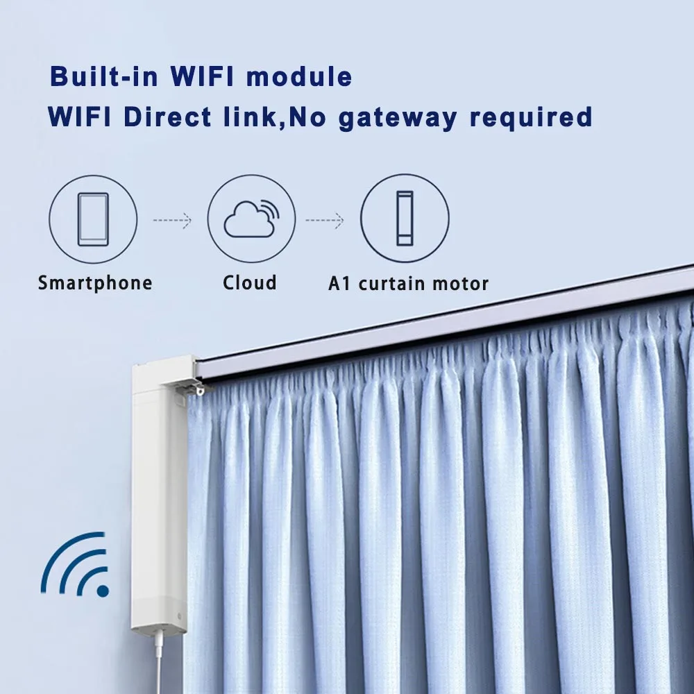 Inteligente e Inteligente Motor de Cortina Elétrico, Funciona com Mijia Mihome,WiFi, Link Direto, Aqara A1, Sem Hub, Gateway Necessário