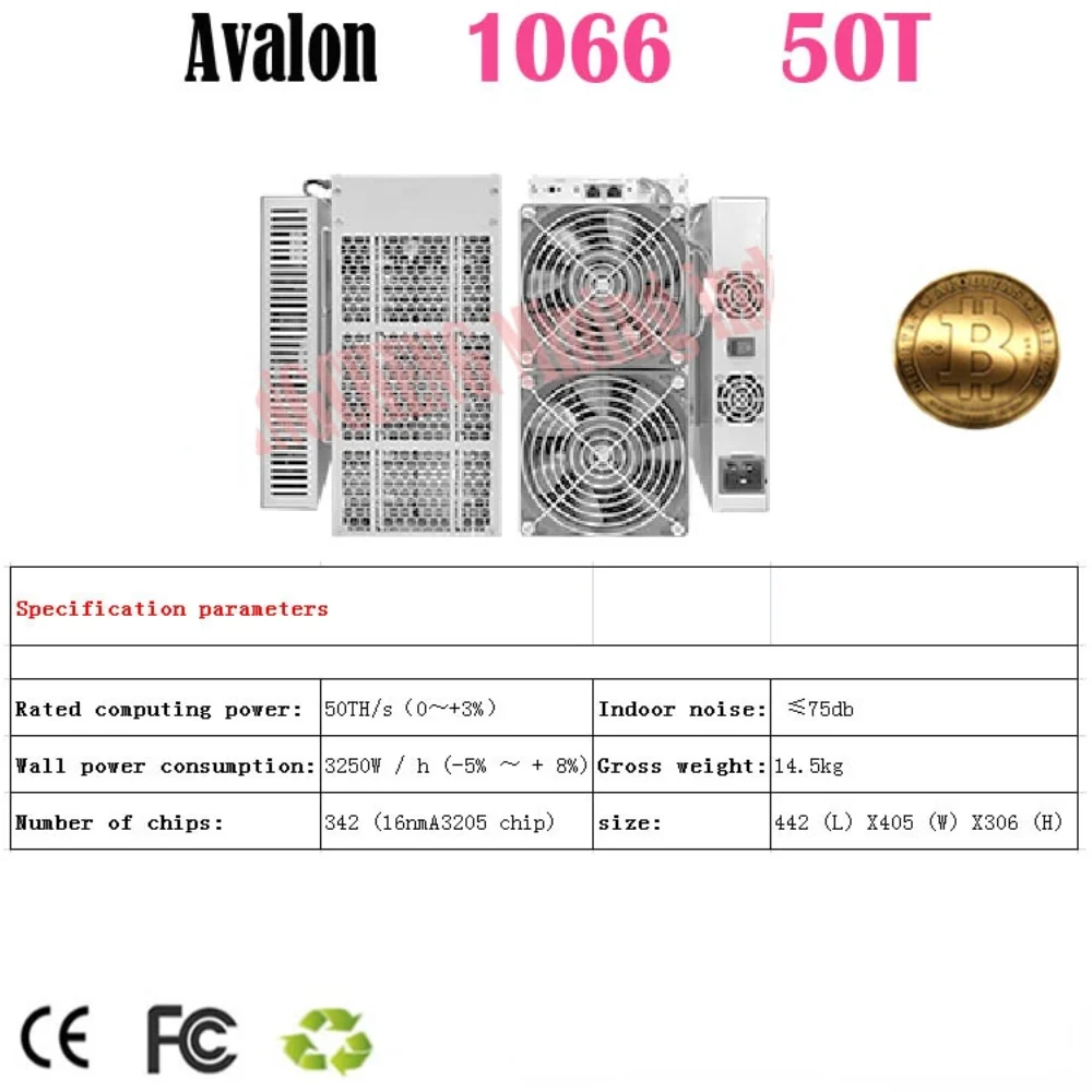 ETH BTC Máquina de minería de BTC de SHA-256, minero antiguo de AISC, Avalon 1066, 50T A1, antminer T17, S17, T2T, T2, S5