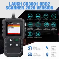 LAUNCH CR3001 Full OBD2 OBDII Code Reader Scan tool OBD 2 X431 Creader 3001 Car Diagnostic tool PK AD310 NL100 OM123 Scanner 1