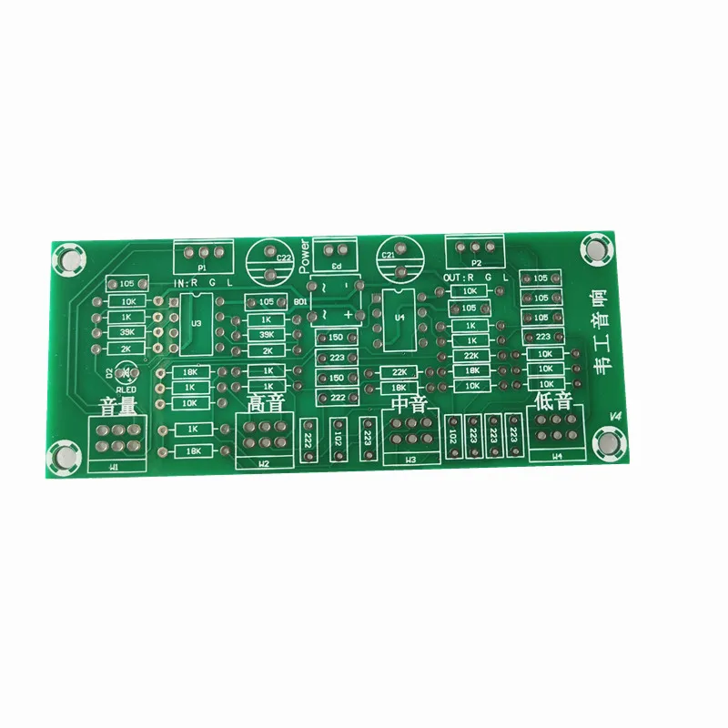 Digital power amplifier TPA3116D2 3255 tone pre-amplifier board PCB without electronic components