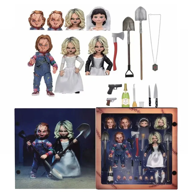 NECA Bride Of Chucky Tiffany Action Figure Gets Lucky Horror Toys Halloween Gift