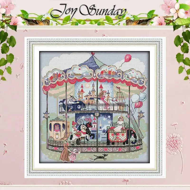 Swing Patterns Counted Cross Stitch 11CT 14CT Cross Stitch Set Children's Paradise Cross-stitch Kits Embroidery Needlework