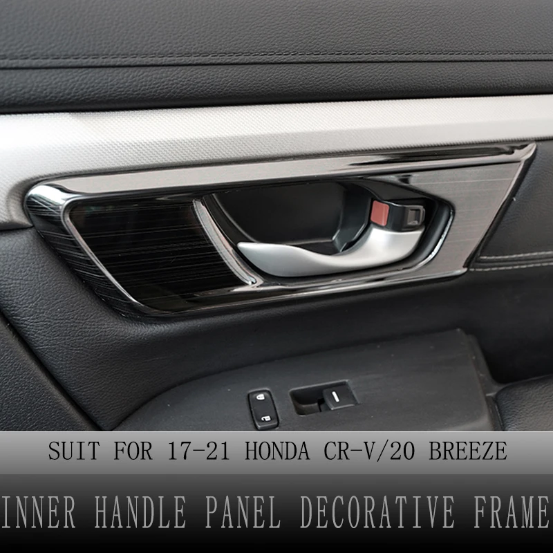 Inner Handle Panel Cover for Honda CRV CR-V 2017 2018 2019 2020 Inner Handle Panel Decorative Frame Trim Car Interior Accessorie