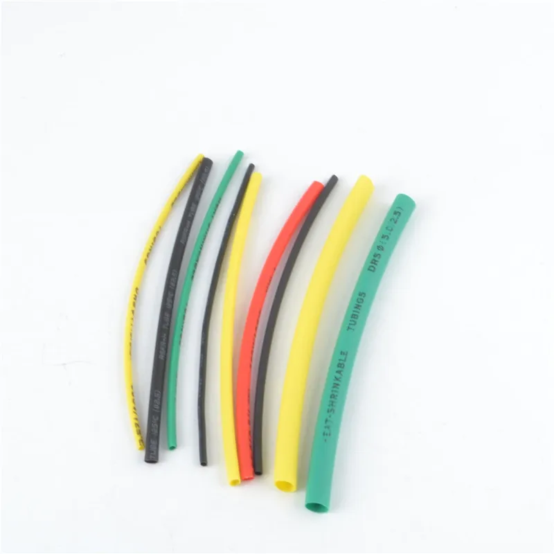 100Pcs Heat Shrink Tubing Insulation Tube Assortment Electronic Polyolefin Ratio 2:1 Wrap Wire Cable Sleeve Tubes Kit