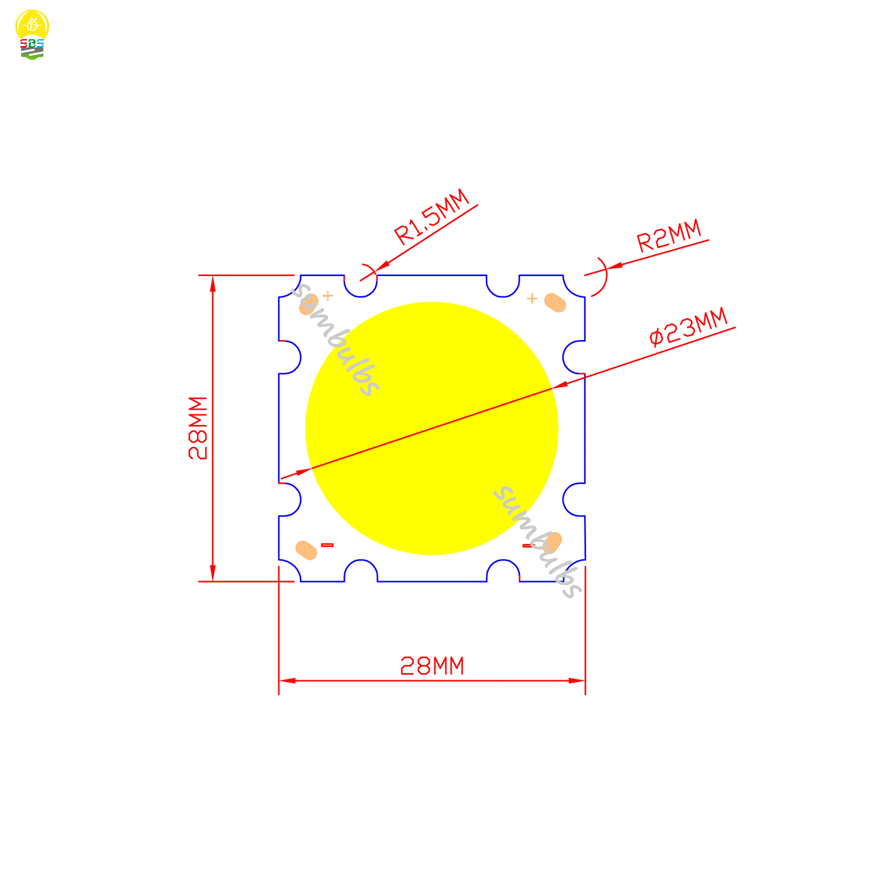 

2019 new arrive 28x28mm LED COB chip on board light source 15W 20W 30W LED bulb warm cold white emitting color