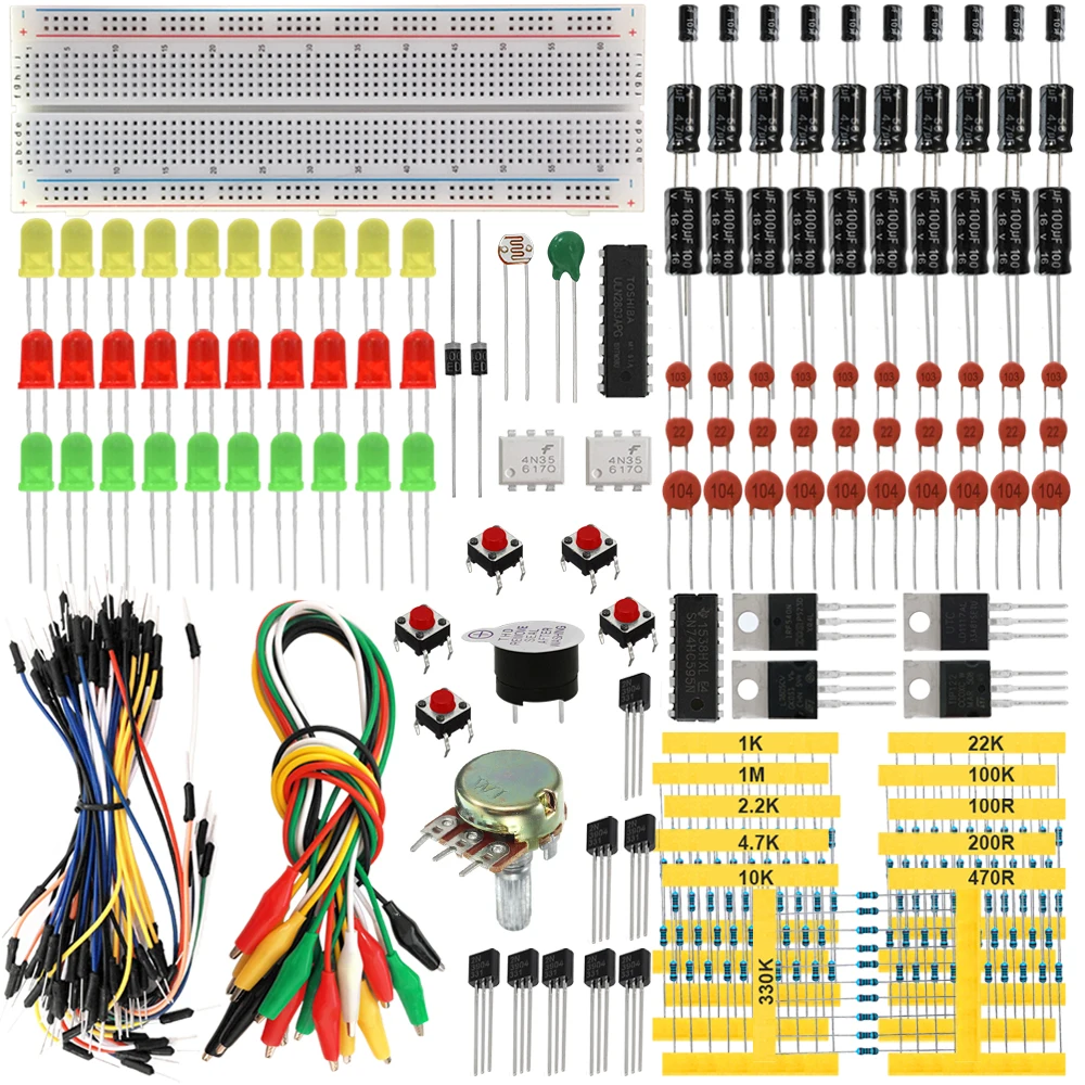 Professional DIY Electronics Components Starter Kit for Arduino UNO/MEGA2560 Raspberry Pi Projects DIY Electronics Kit