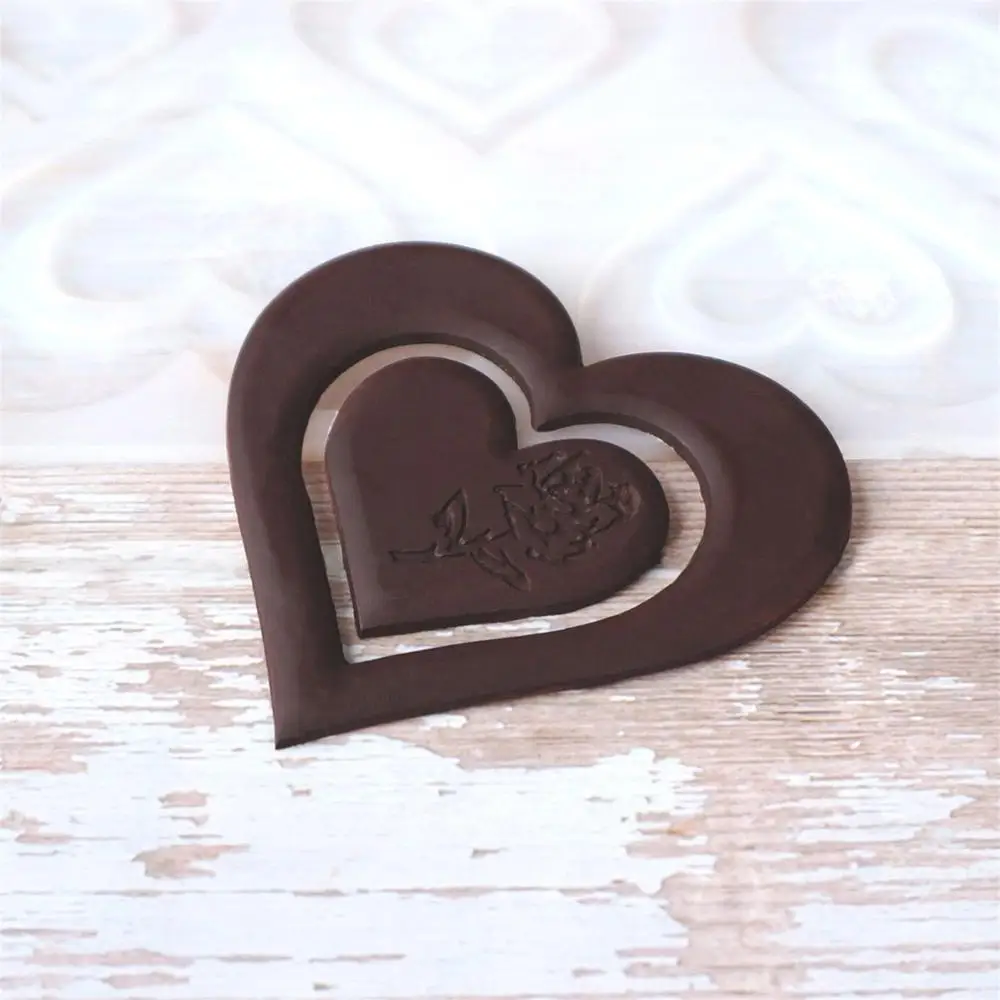 Triangles lemon slice loving heart Non-stick Silicone Chocolate Mold Ice Molds Cake Mould Bakeware Baking Tools