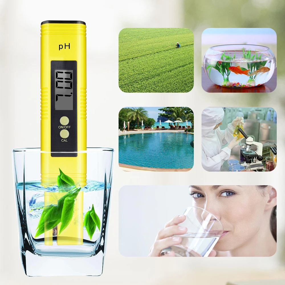 Medidor Digital de ph Testador de Temperatura Caneta de Pureza da Água Filtro Hidropônico para Aquário Piscina Monitor de Água 014 ph