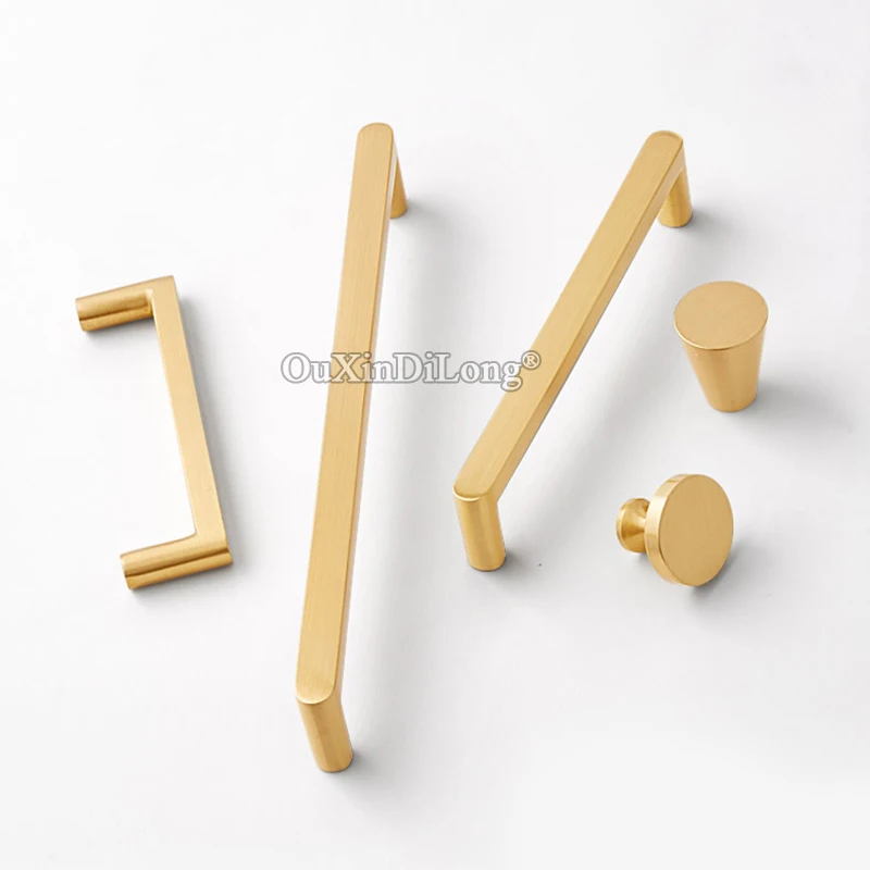 Brand New 2PCS North European Solid Brass Furniture Handles Cupboard Wardrobe Drawer Kitchen Wine TV Cabinet Pulls Handles&Knobs