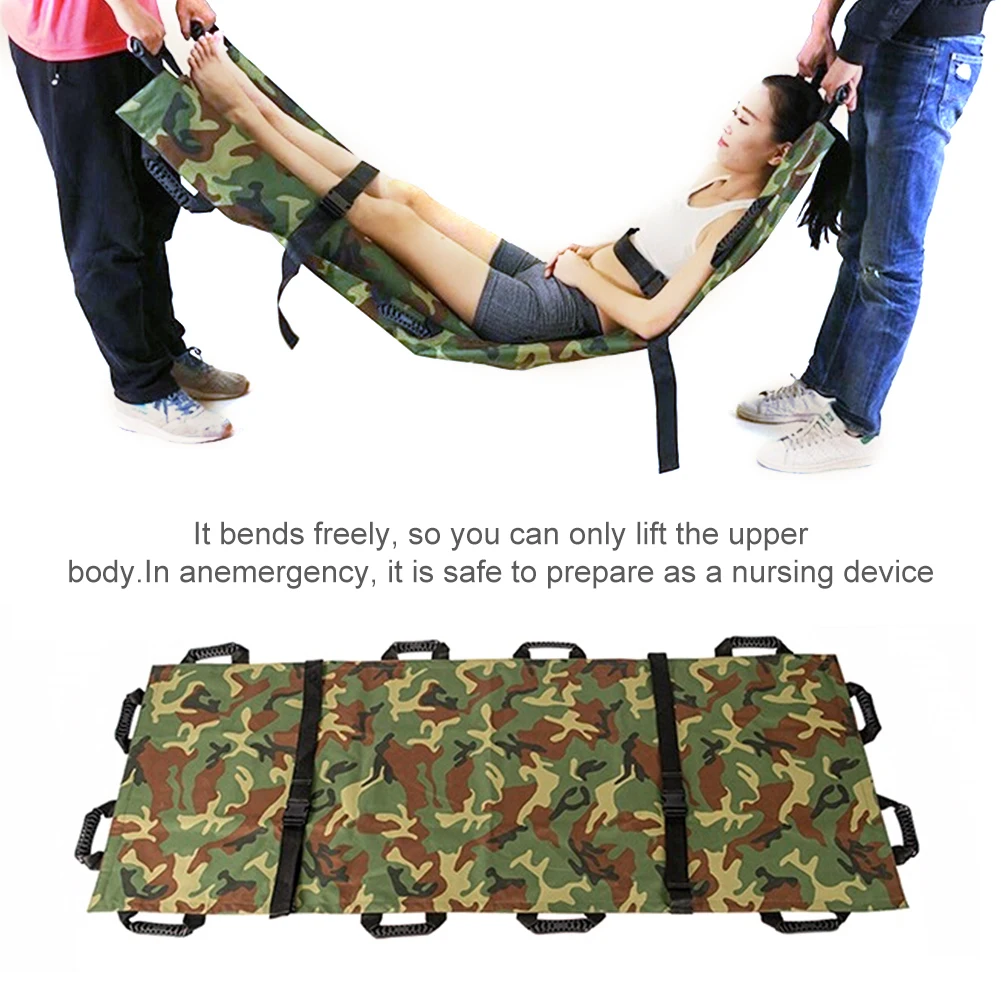 Thickened Canvas 12 Handles Soft First Aid Home Household Medical Stretcher With Handbag