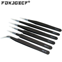 1.5mm Industrial Tweezers Kit Anti-Static Stainless Steel Tweezer Set Repair Tools ESD-10 11 12 13 14 ESD-15 integrated circuit