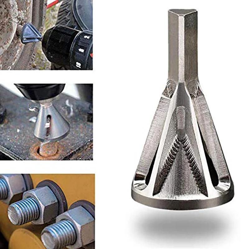 

Triangle/Hexagonal Stainless Steel Deburring External Chamfer Tool High Strength Hardness Drill Bit Remove Burr CHAMFER TOOL 1pc