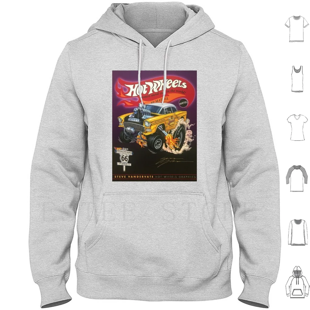 Gold 55 Gasser Poster sudaderas con capucha de manga larga Redline Redlines Hot Wheel Matchbox catálogo tienda juguetes Vintage coches de juguete