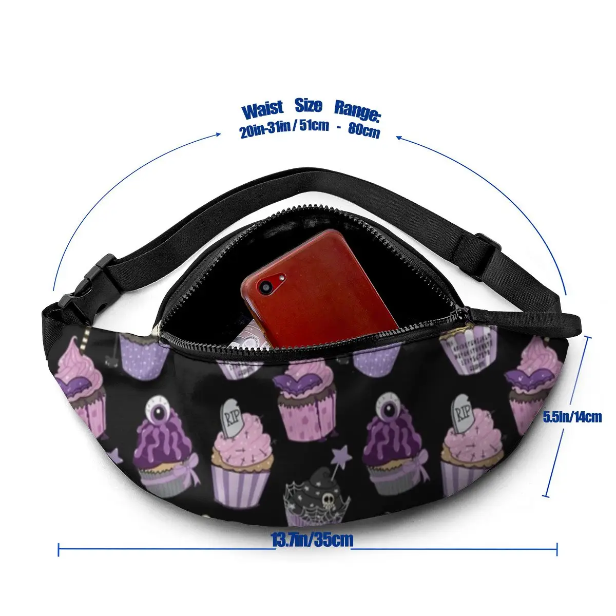 Bat Waist Bag Running Fisherman Waist Pack Polyester Funny Bag