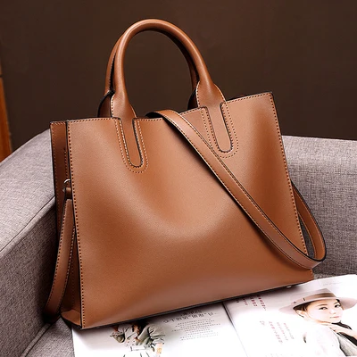 Sales Promotion!Casual Women Genuine Leather Bag Big Women Shoulder Bags Luxury Messenger Bags handbag Female High Quality Tote