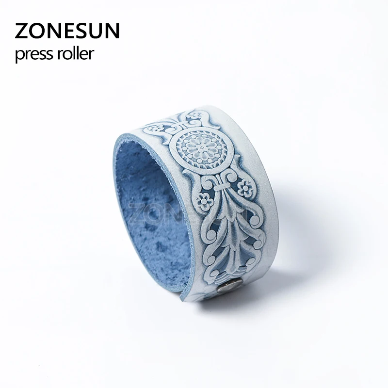 ZONESUN Leather Stamping Embossing Tool For  Leather Bracelet Straps Embossing Stamping Machine