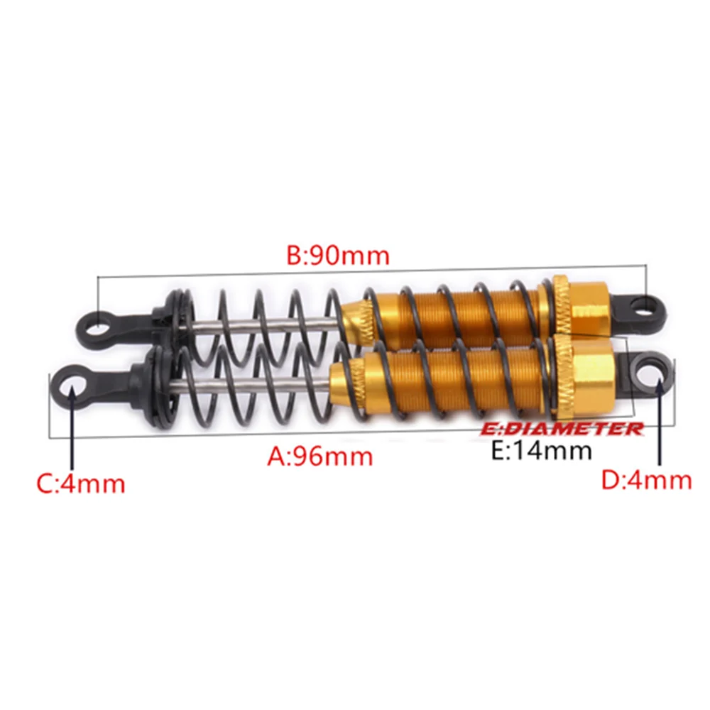 Aluminum 2/4PCS Front & Rear Shock Absorber 0016 0017 Upgrade Part For WLtoys 12428 12423 1/12 RC Car Crawler Short Course Truck