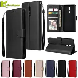 OPPO Reno 2 Leather Case on For Coque OPPO Reno 2 Reno2 2Z Case Cover Classic Style Solid Color Flip Wallet Phone Cases Bag Etui
