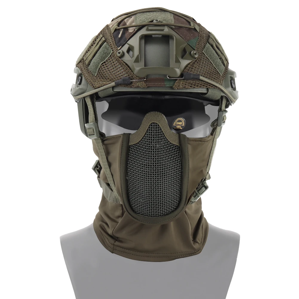 Tactical Full Face Mask Balaclava Hunting Airsoft Paintball Protector Mask Outdoor Sport Battlegrounds Mask Headgear Accessories