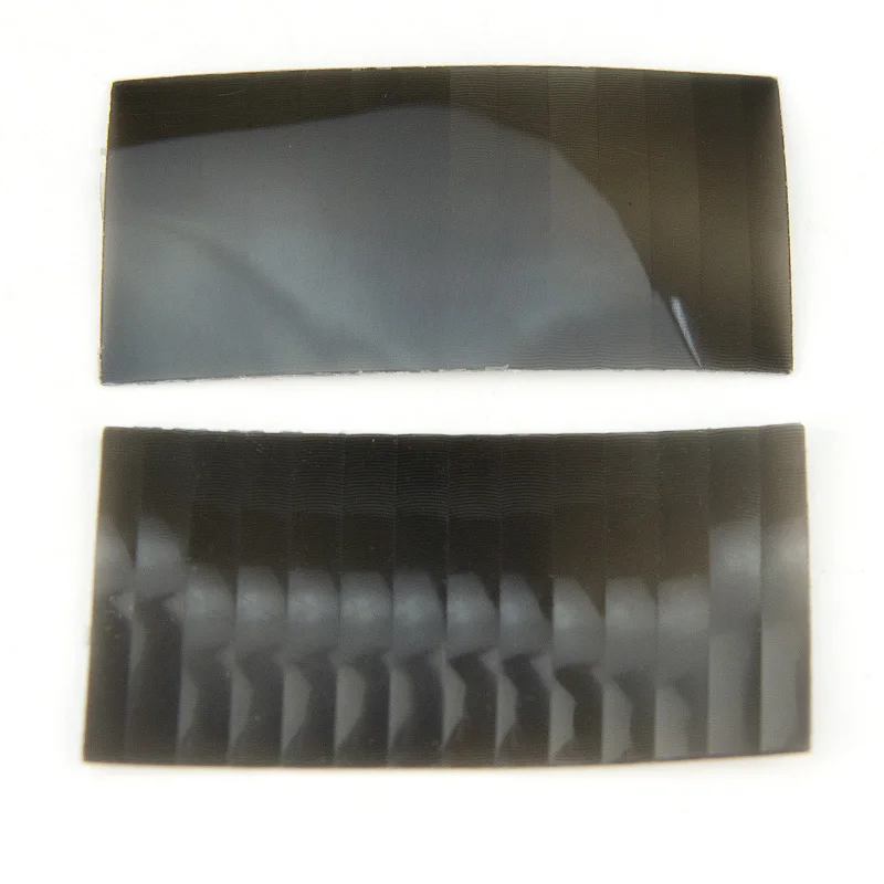 55x28.8mm Rectngle Black Optical HDPE Infrared Fresnel Lens PIR Sensing Distance 12m Focal Length 25mm