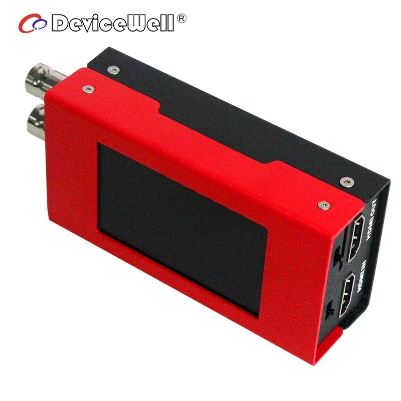 DeviceWell MD1103 Mini Video Converter Mirco Bi Directional SDI/HDMI-compatible with LCD Screen & Speaker & Power Supply