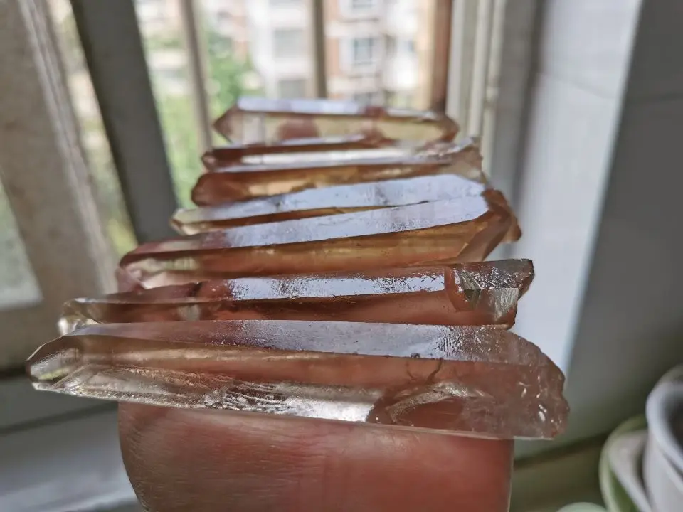 2.2lb  NATURAL Smoky Lemurian Seed Quartz Crystal Point + Terminated Wand Specimen