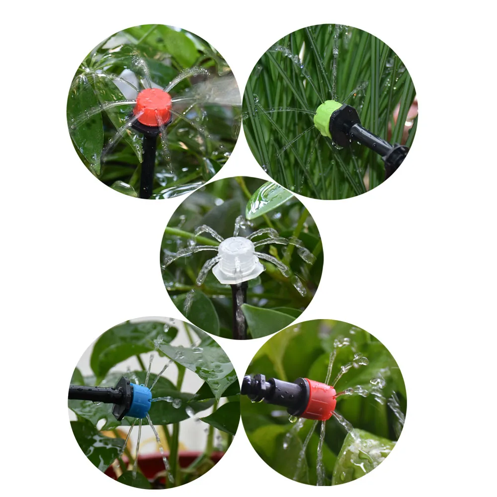 30-1000PCS 4/7mm Garden Irrigation Nozzle Adjustable Dripper Watering Sprinkler Drip Irrigation System Watering Potted Plants