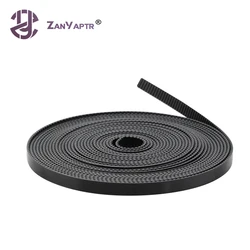 Correa de distribución para impresora 3d, 1M, 2M, 3M, 5 m/lote de PU con núcleo de acero GT2, Color negro, 2GT, ancho de 6mm, envío gratis