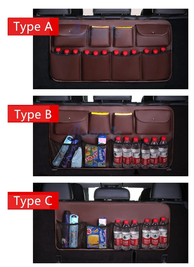 For Toyota Land Cruiser 200 LC200 2008-2019 Interior Seat Back Storage Bag Car Trunk Stowing Tidying Car Organizer Accessories