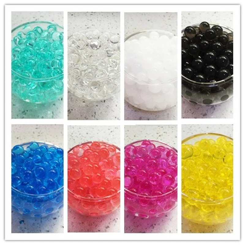 500Pcs/lot Crystal Soil Water Beads Hydrogel Gel Polymer Seeds Flower Mud Grow Ball Beads Growing Bulbs Children Toy Ball